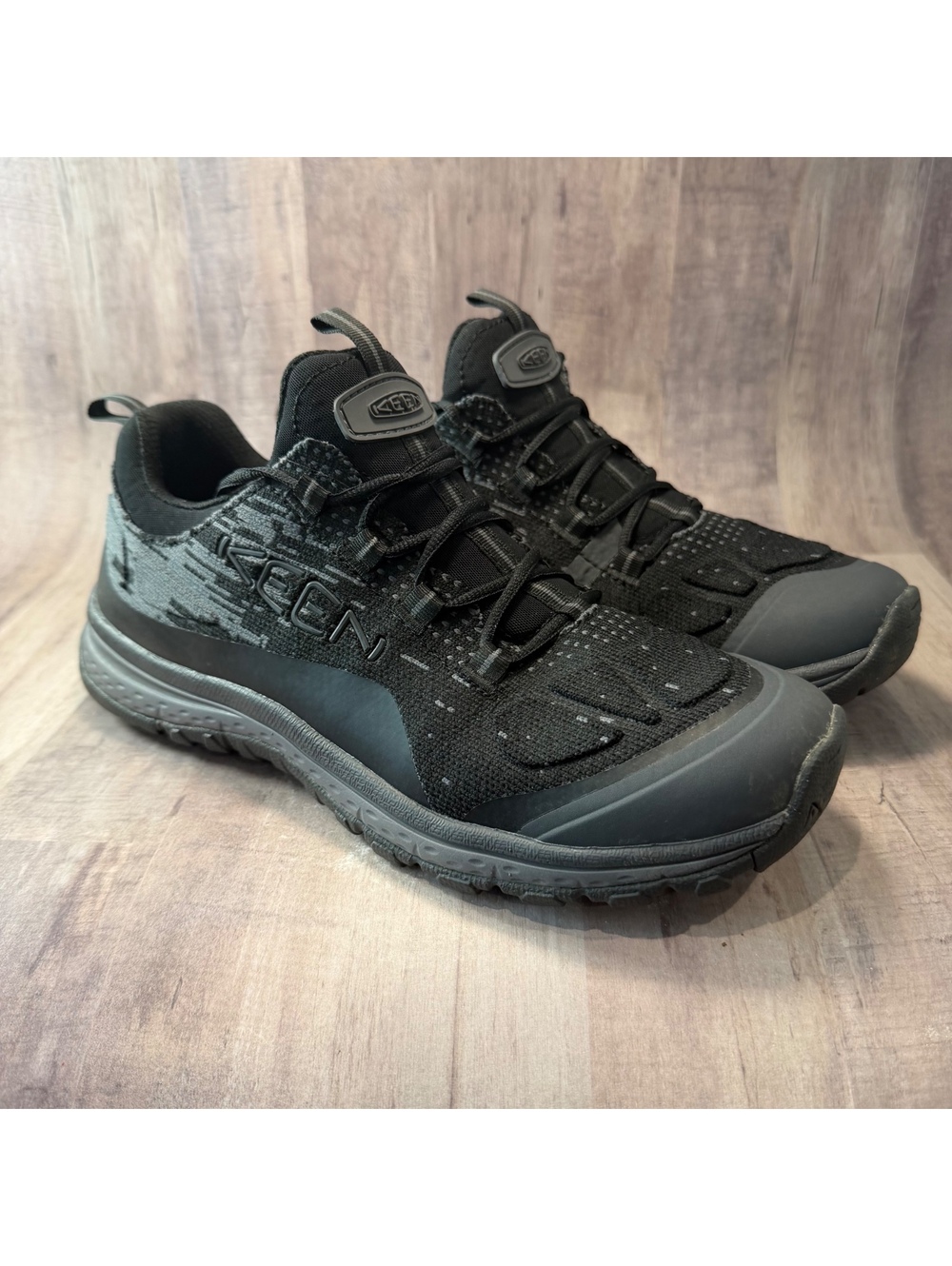 Keen Terradova EVO Hiking Shoes Women's 9 Black Gray Knit Athletic Sneakers